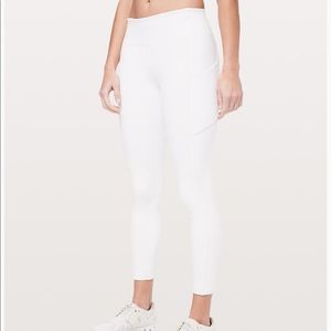 size 6 white lululemon leggings